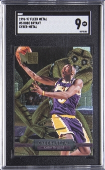 1996-97 Fleer Metal "Cyber-Metal" #5 Kobe Bryant Rookie Card - SGC MT 9
